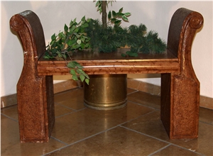 Hungary Monarch Red Limestone Bench