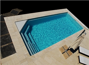 Mediterranean Limestone - Muschelkalkstein Pool Pavers, Pool Coping