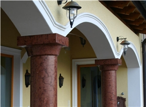 Monarch Red Limestone Column