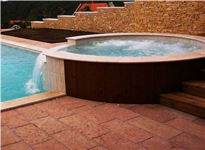 Monarch Red Limestone Pavers