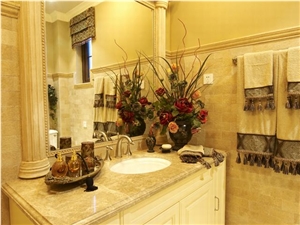 Beige Marble Bathroom Sinks & Basin