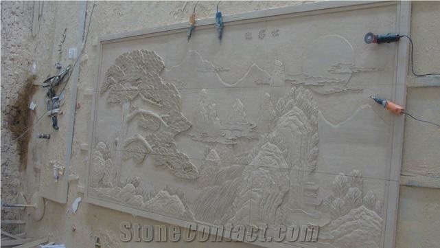 China White Sandstone Carving,Handcrafts