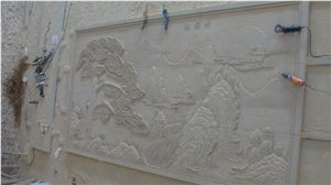 China White Sandstone Carving,Handcrafts