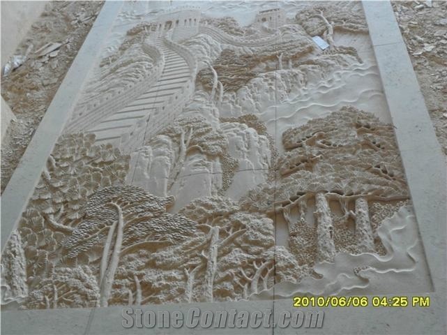 China White Sandstone Carving,Handcrafts