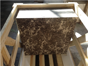 Cloudy Brown Limestone Slabs & Tiles, Iran Brown Limestone