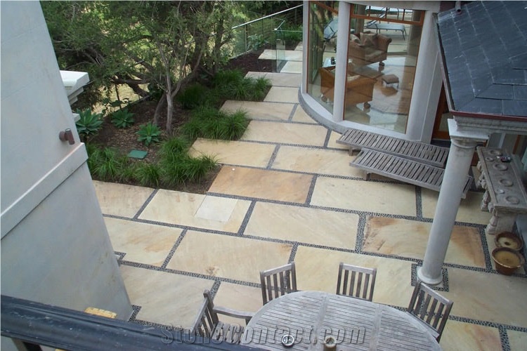 Desert Sand Sandstone Calibrated Pool Terrace Paving Tiles