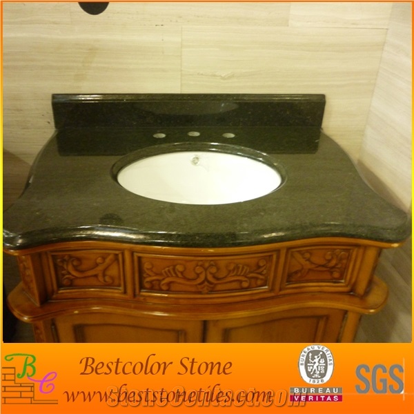 China Absolutely Black Granite Vanity Top