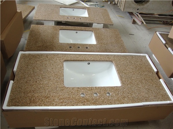 G682 Golden Garnet Granite Bathroom Vanity Tops