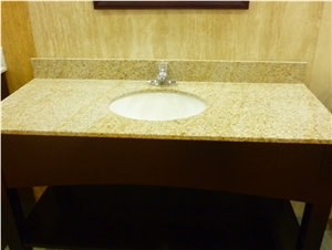 G682 Granite Bath Tops with Sink, Sunset Gold Vanity Tops