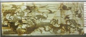 Relievo White Onyx Glass Backlit Tile, Turkey White Onyx Relievos