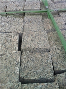 G361 Grey Pink Granite Cobble Stone, G361 Cube Stone