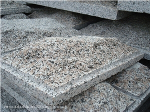 G361 Grey Pink Granite Cobble Stone, G361 Cube Stone