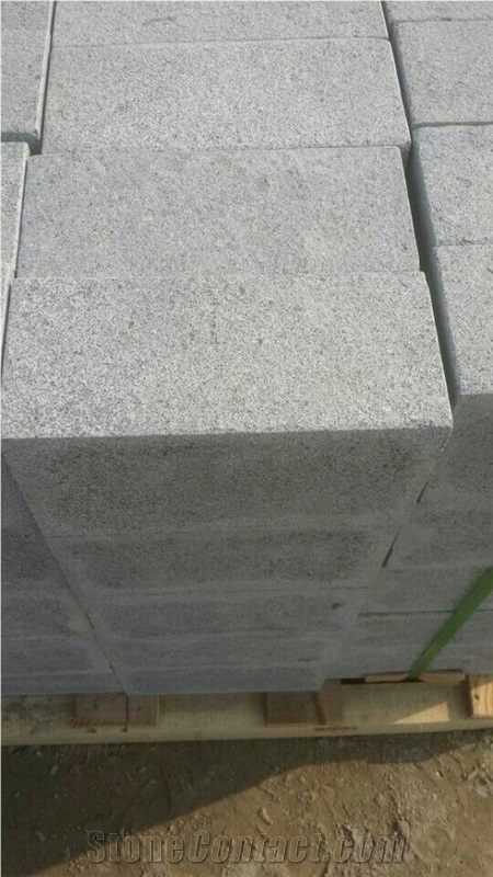 G370 Granite Cobble Stone, Dark Grey Cube Stone