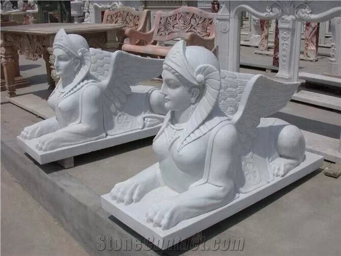 Sphinx Marble Sculpture,Stone Carving Sphinx