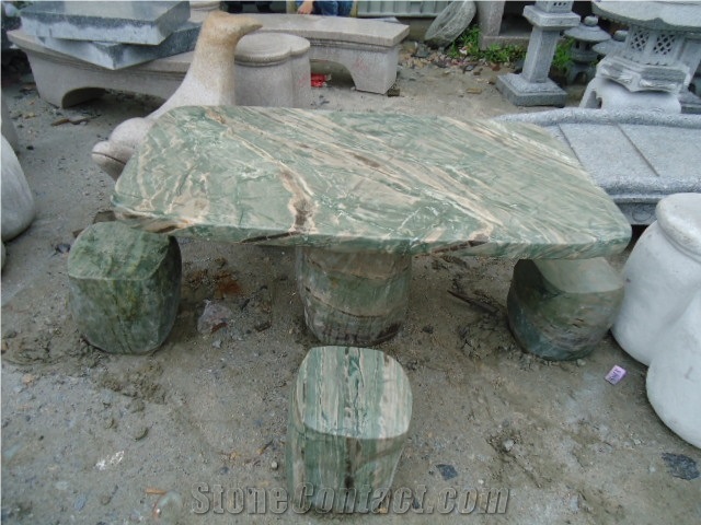 Garden Stone Green Granite Table Sets