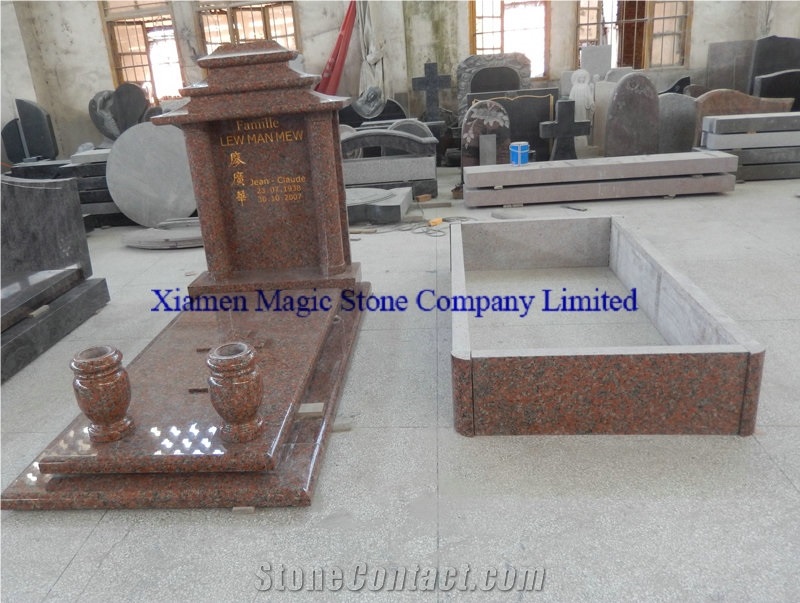 Maple Red Granite Monument