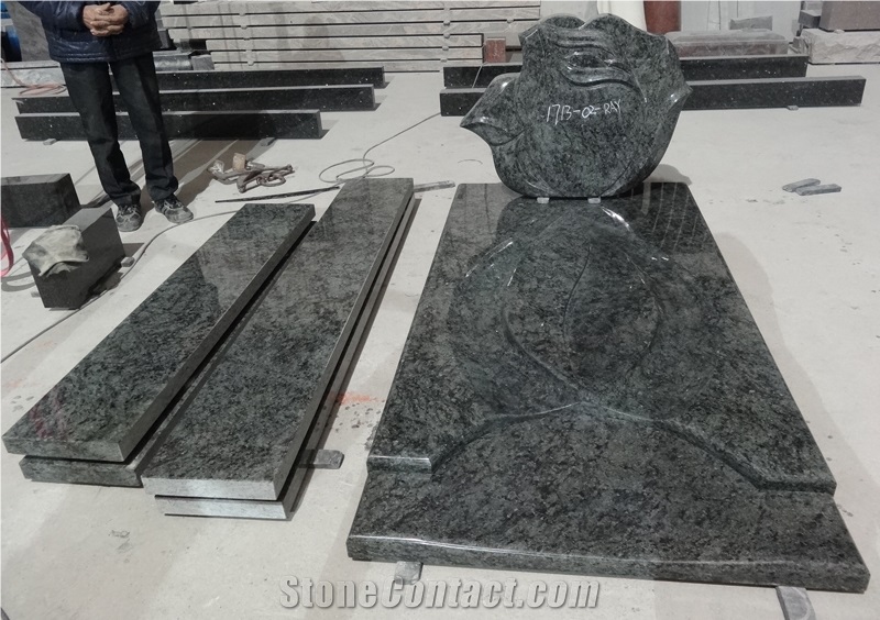 Olive Green Granite Monument & Tombstone