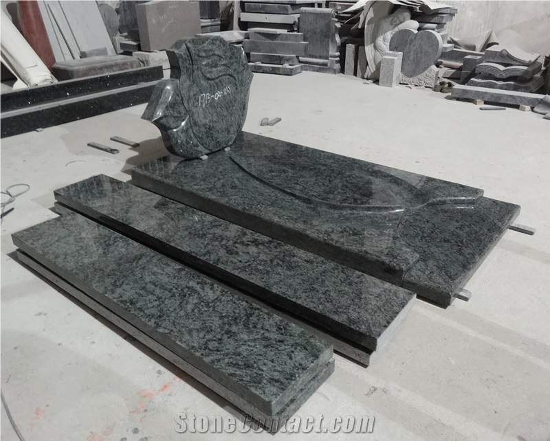 Olive Green Granite Monument & Tombstone