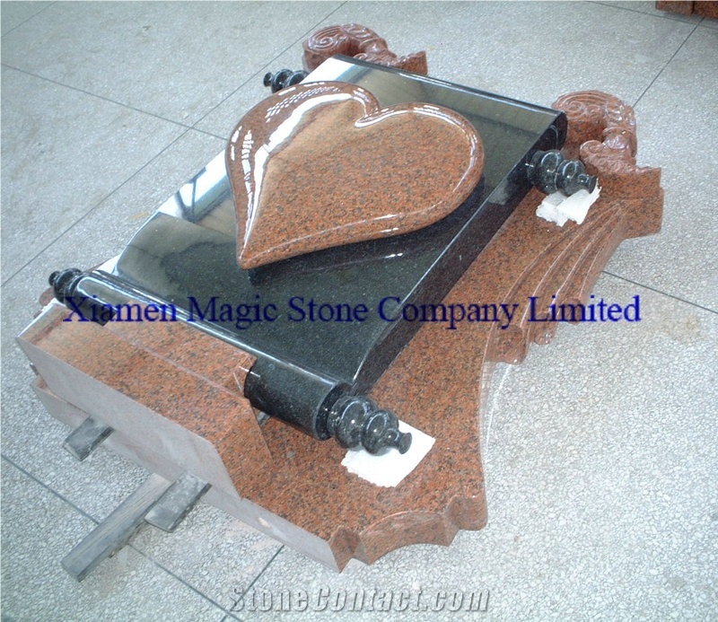 Tianshan Red Heart Shape Granite Monument