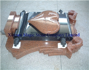Tianshan Red Heart Shape Granite Monument