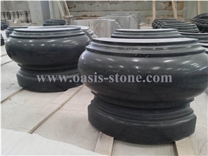 G654 Dark Grey Granite Column Bases