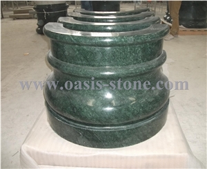 India Green Marble Columns Bases
