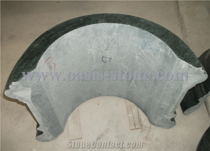 India Green Marble Columns Bases