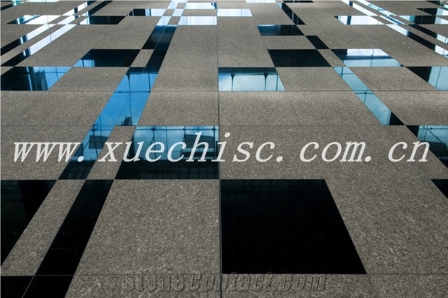 Shanxi Black Granite Stone Kitchen Design,China Absolute Black Granite Flooring