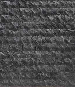 Black Marble Antique Tumbled Mushroomed Cladding