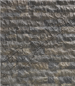 Black Marble Antique Tumbled Mushroomed Cladding