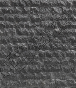 Black Marble Antique Tumbled Mushroomed Cladding