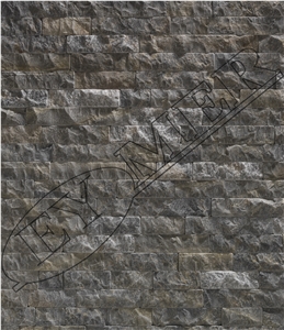 Black Marble Antique Tumbled Mushroomed Cladding