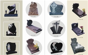 European Style Stone Carving Cross Tombstone Granite and Marble and Other Stone Tombstone and Monument