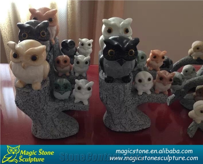 Stone Owl Statues