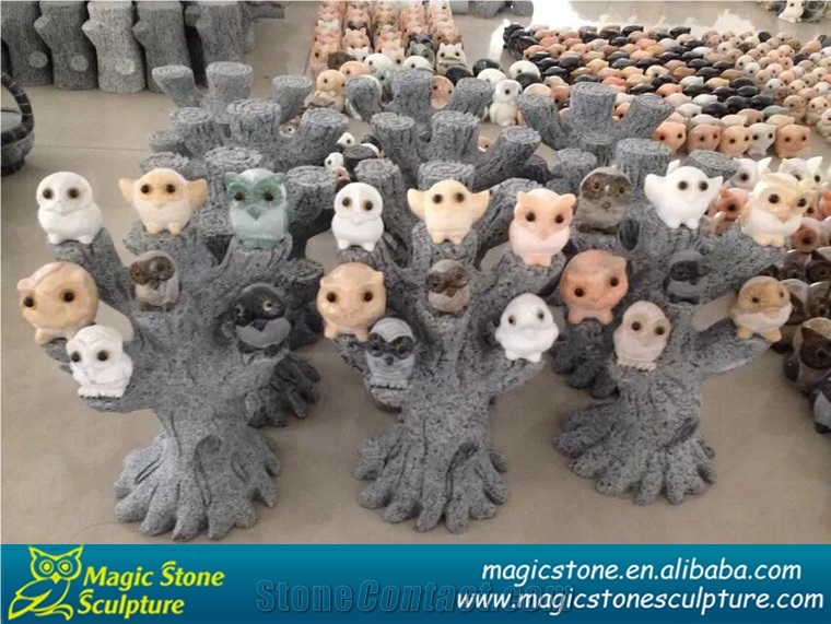Stone Owl Statues