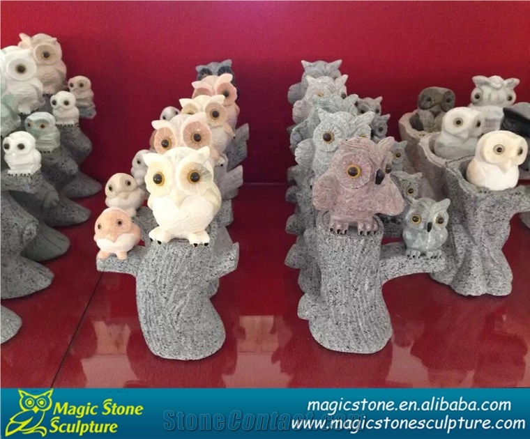 Stone Owl Statues