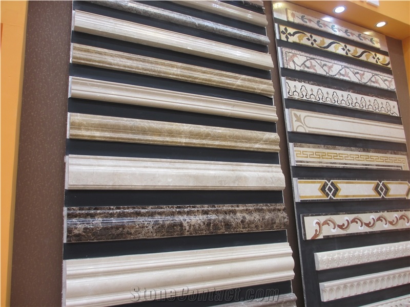Crema Marfil Marble Molding & Border​,Pencil Shape Profession Molding & Border