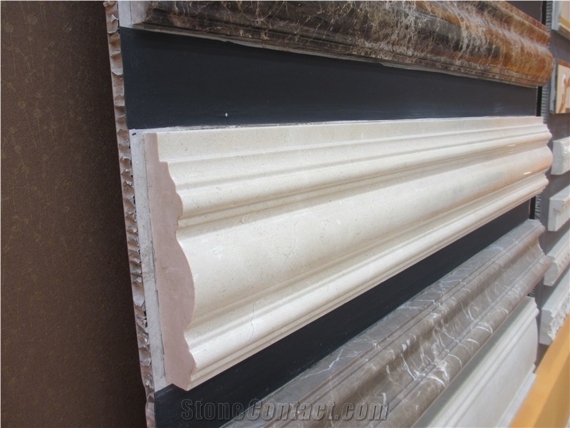 Crema Marfil Marble Molding & Border​,Pencil Shape Profession Molding & Border