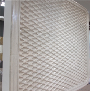 Natural Stone 3d Wall Panel, Marble Cnc Wall Tile