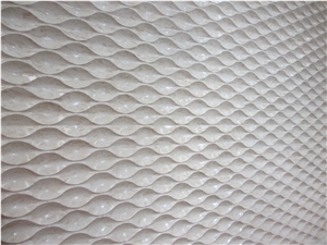 Natural Stone 3d Wall Panel, Marble Cnc Wall Tile