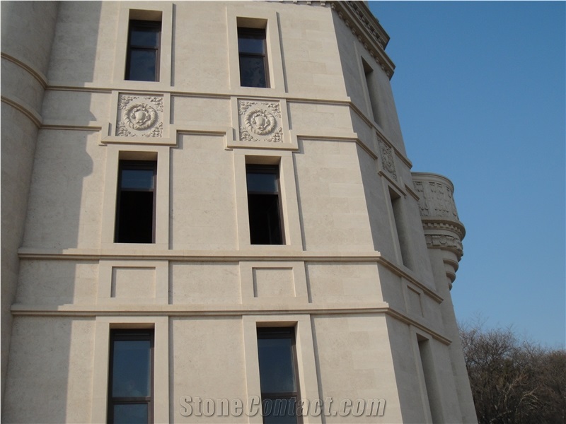 Portugal Beige Limestone Building & Walling,Honed Portugal Beige Limestone