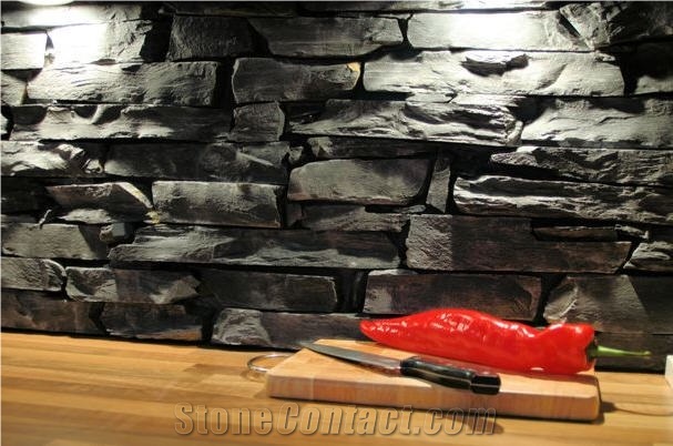 Orivesi Slate, Rough Black Slate Building, Walling