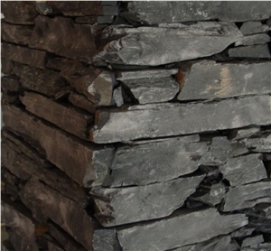 Orivesi Slate, Rough Black Slate Building, Walling