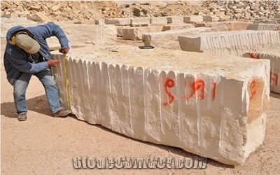 Beige/ Crema Thala, Tunisia Beige Marble Block