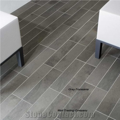 Grey Foussana Tiles and Slabs, Royal and Luxurious Marble from Tunisia