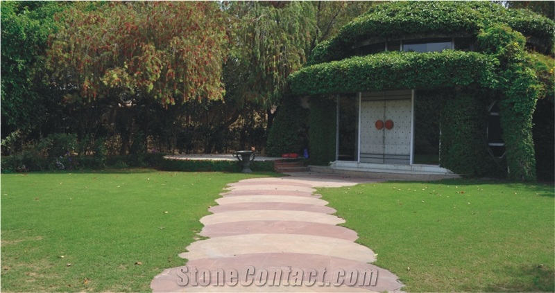 Modak Pink Sandstone Stepping Stone