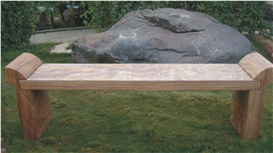 Rainbow Sandstone Garden Bench