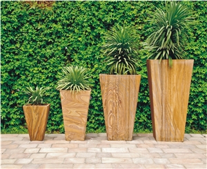 Rainbow Sandstone Planter Pot