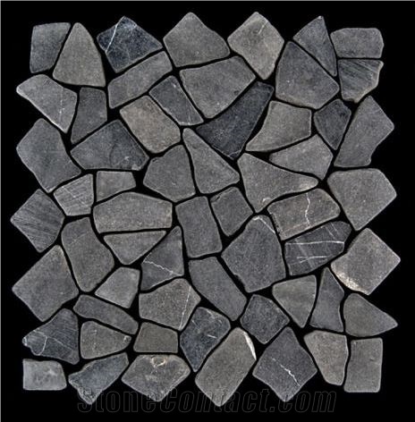 Chipped Grey Marble Mosaic