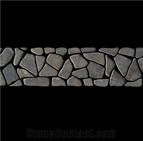 Tumbled Grey Mable Mosaic Border